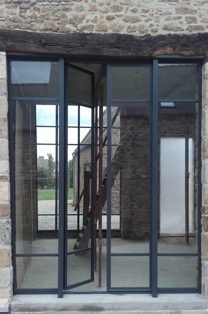 Porte en acier double ventaux