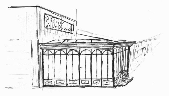 Croquis dessin de véranda